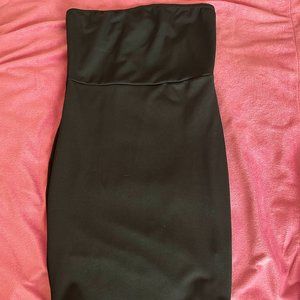 Black Bandeau Style Mini Bodycon Dress
